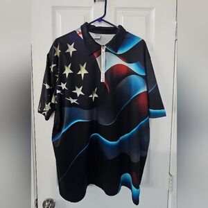 Patriotic Flag Polo Shirt